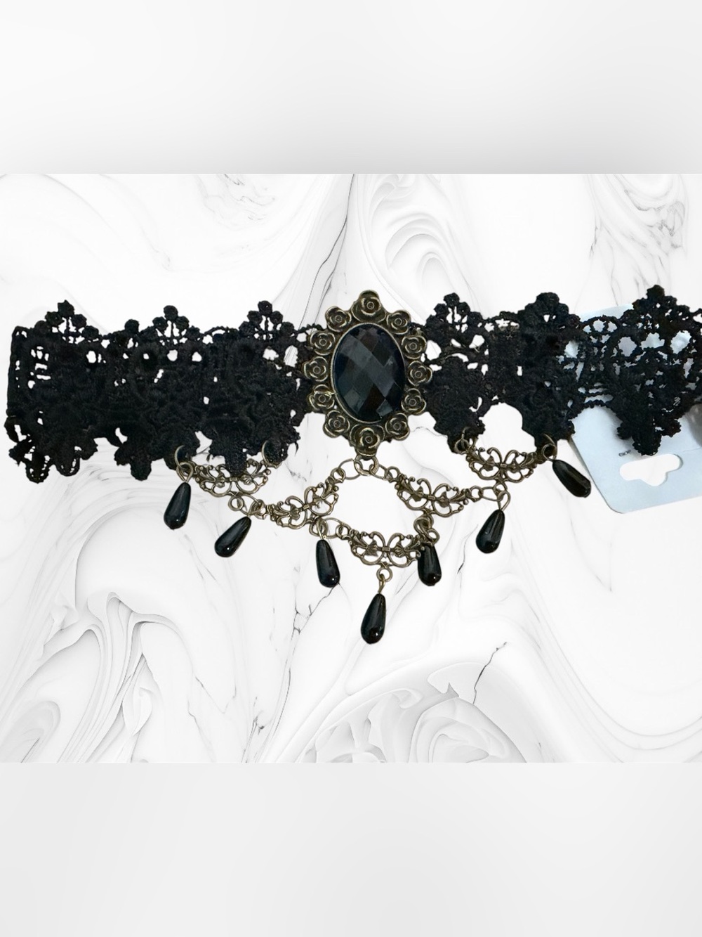 Gothic Black Lace Choker Necklace